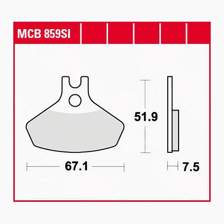 TRW Lucas Bremsbeläge Sintermetall Offroad MCB859SI 67,1x51,9x7,5mm von TRW Lucas