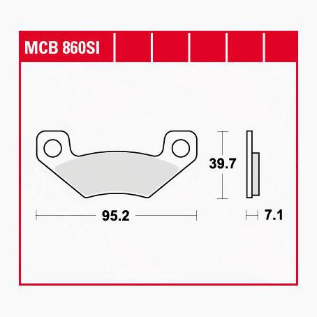 TRW Lucas Bremsbeläge Sintermetall Offroad MCB860SI 95,2x39,7x7,1mm von TRW Lucas