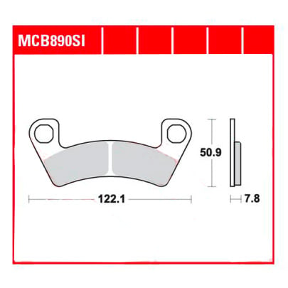 TRW Lucas Bremsbeläge Sintermetall Offroad MCB890SI 122,1x50,9x7,8mm von TRW Lucas