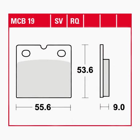 TRW Lucas Bremsbeläge Sintermetall Street MCB19SV 55,6x53,6x9mm von TRW Lucas