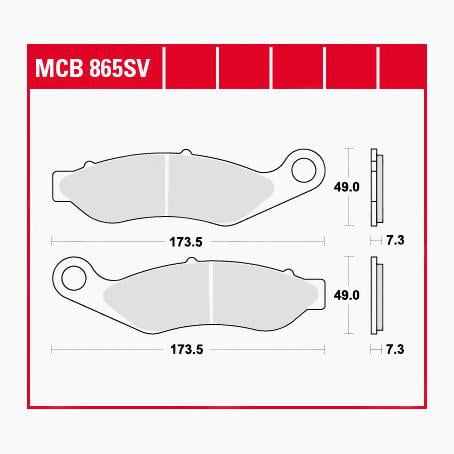 TRW Lucas Bremsbeläge Sintermetall Street MCB865SV 173,5x49x7,3mm von TRW Lucas