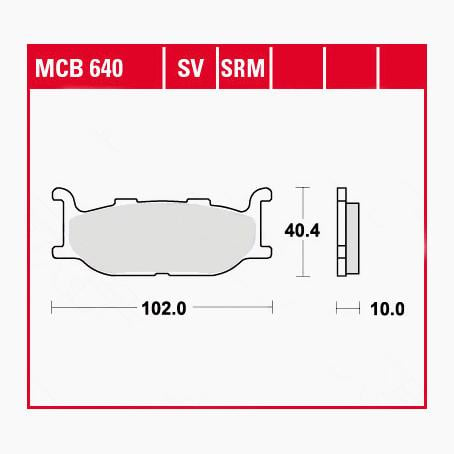 TRW Lucas Bremsbeläge organisch MCB640  102x40,4x10mm von TRW Lucas