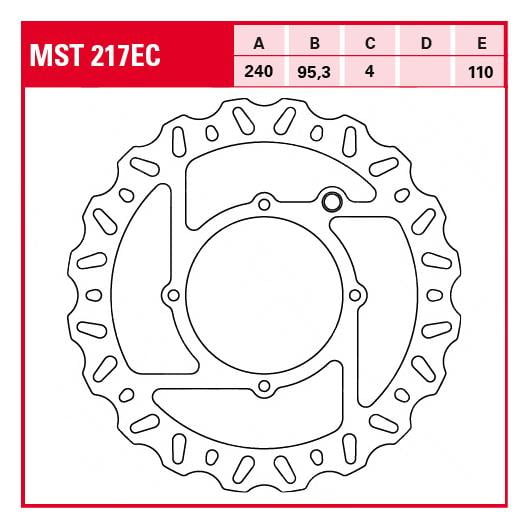 TRW Lucas Bremsscheibe EC MST217EC 240/95,3/110/4mm von TRW Lucas