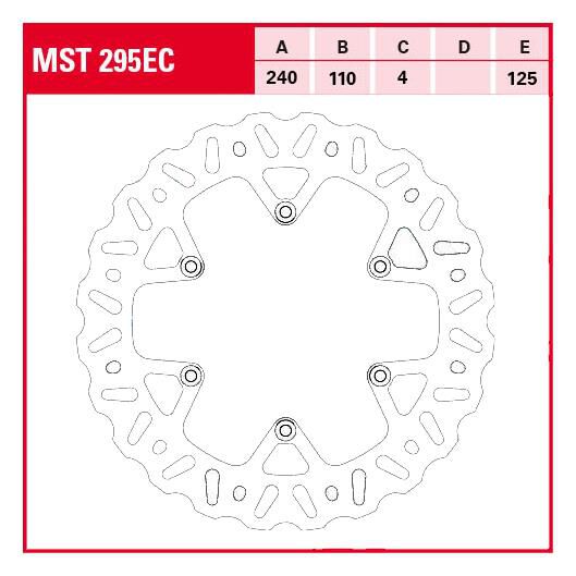 TRW Lucas Bremsscheibe EC MST295EC 240/110/125/4mm von TRW Lucas