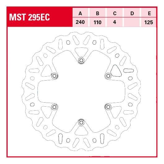 TRW Lucas Bremsscheibe EC MST295EC 240/110/125/4mm von TRW Lucas