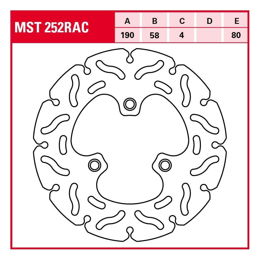 TRW Lucas Bremsscheibe RAC starr MST252RAC 190/58/80/4mm von TRW Lucas