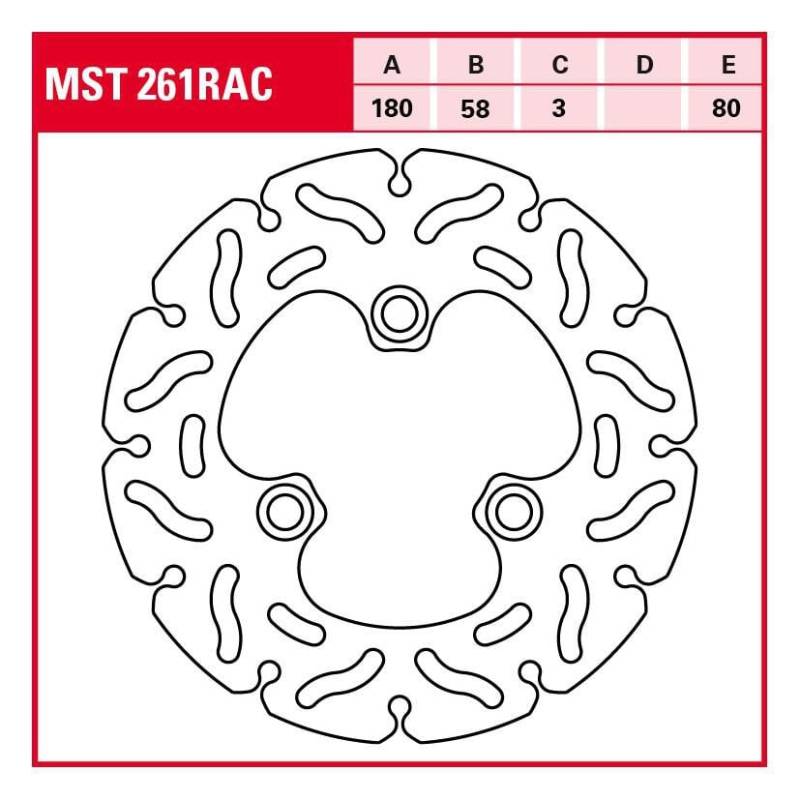 TRW Lucas Bremsscheibe RAC starr MST261RAC 180/58/80/3mm von TRW Lucas