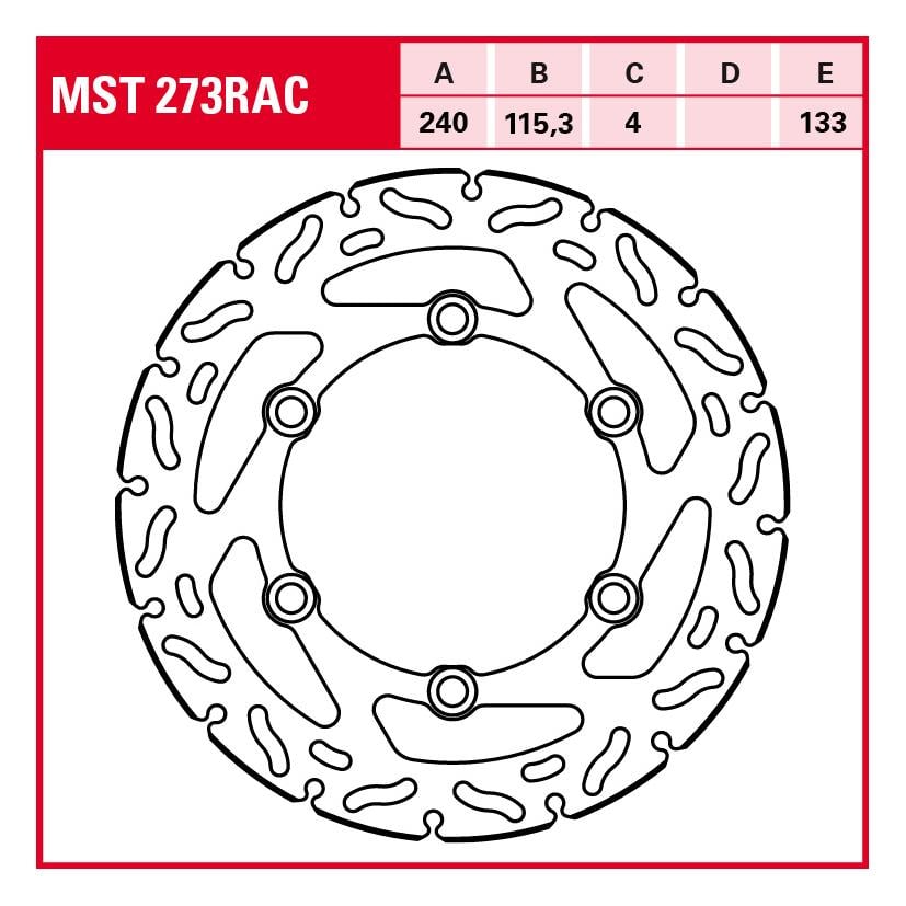 TRW Lucas Bremsscheibe RAC starr MST273RAC 240/115,3/133/4mm von TRW Lucas