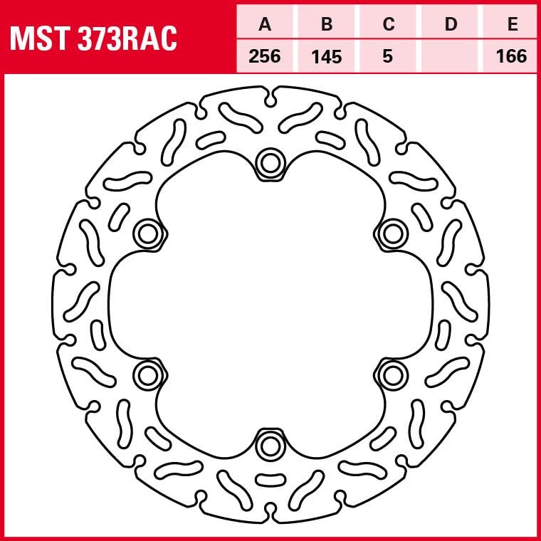 TRW Lucas Bremsscheibe RAC starr MST373RAC 256/145/166/5mm von TRW Lucas