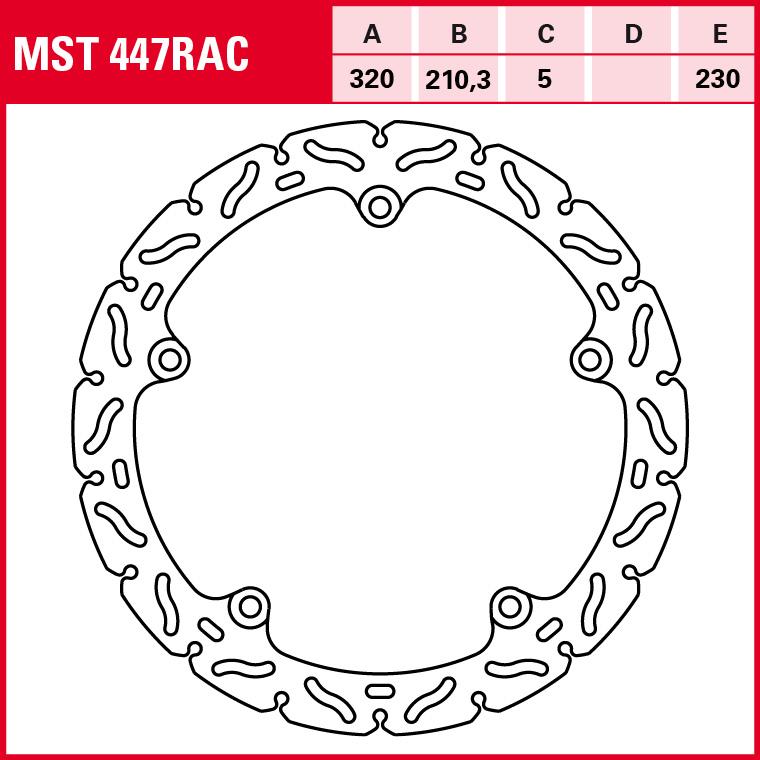 TRW Lucas Bremsscheibe RAC starr MST447RAC 320/210,3/230/5mm von TRW Lucas