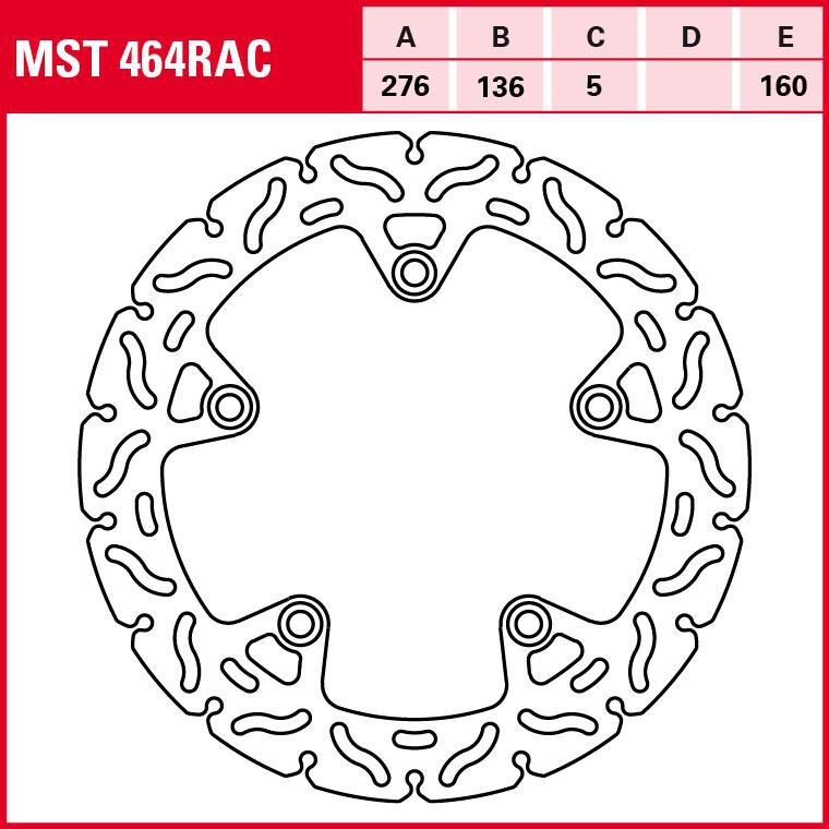 TRW Lucas Bremsscheibe RAC starr MST464RAC 276/136/160/5mm von TRW Lucas