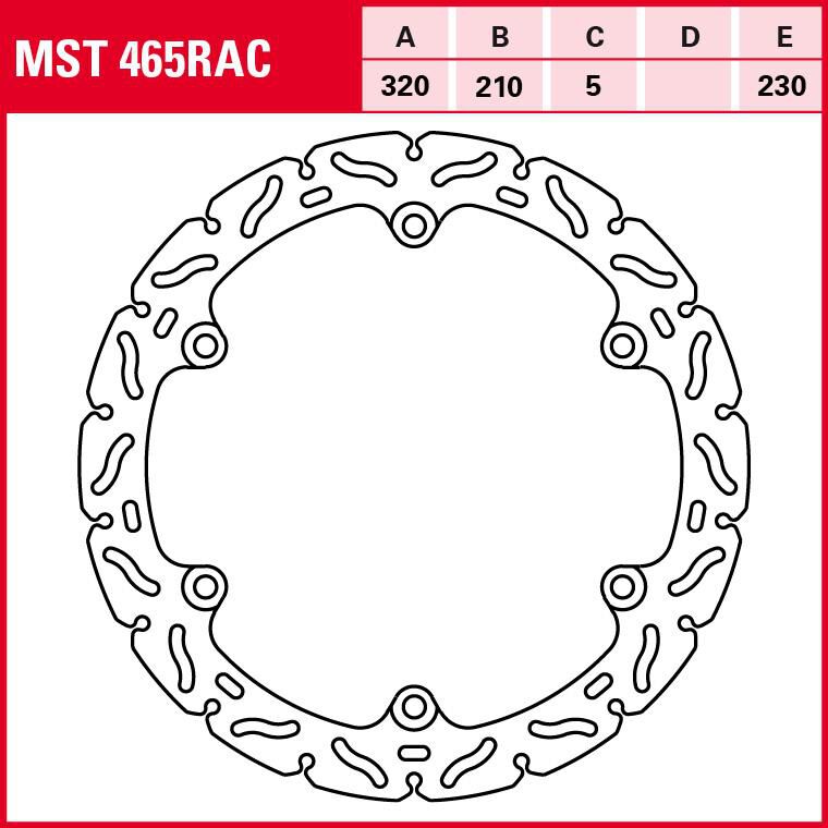 TRW Lucas Bremsscheibe RAC starr MST465RAC 320/210/230/5mm von TRW Lucas