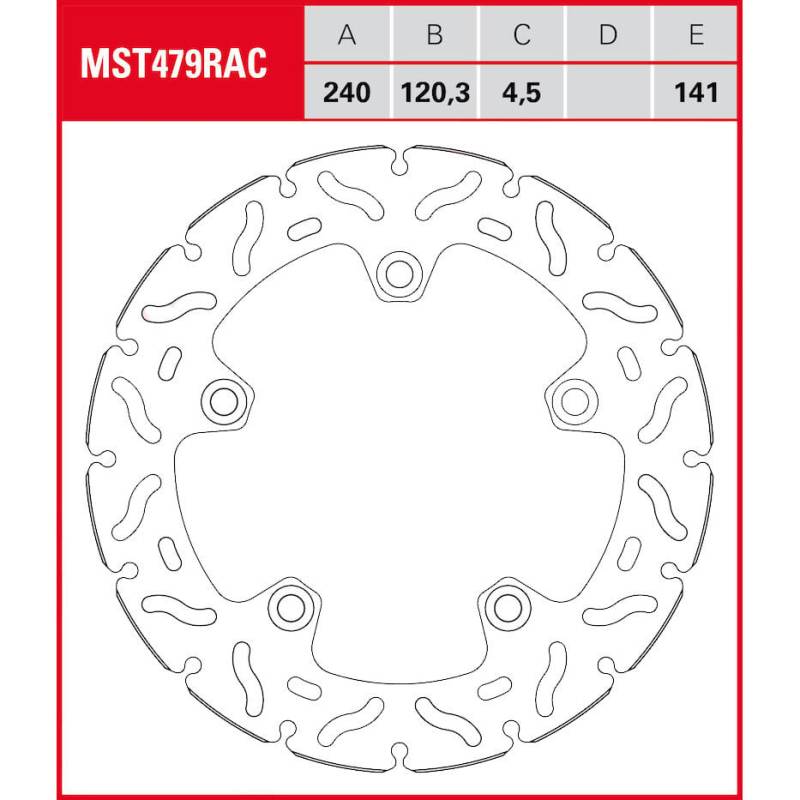 TRW Lucas Bremsscheibe RAC starr MST479RAC 240/120,3/141/4,5mm von TRW Lucas