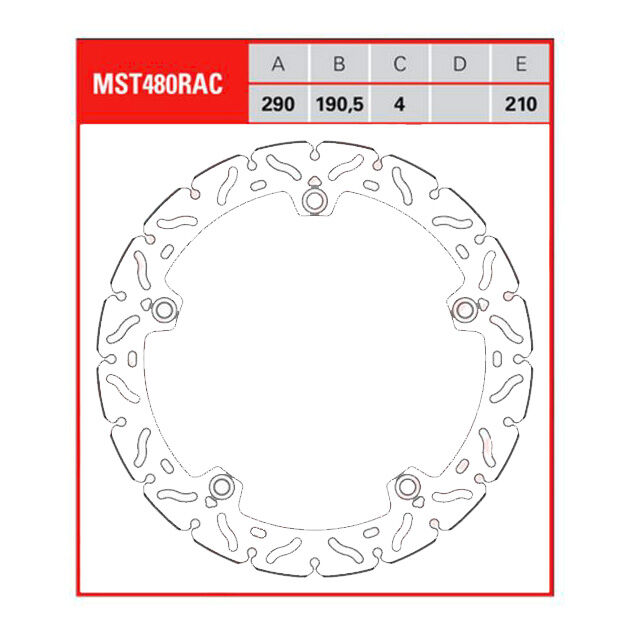 TRW Lucas Bremsscheibe RAC starr MST480RAC 290/190,5/210/4mm von TRW Lucas