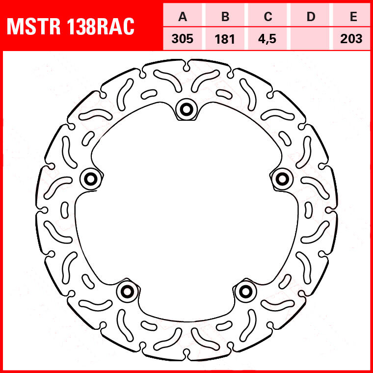 TRW Lucas Bremsscheibe RAC starr MSTR138RAC 305/181/203/4,5mm von TRW Lucas