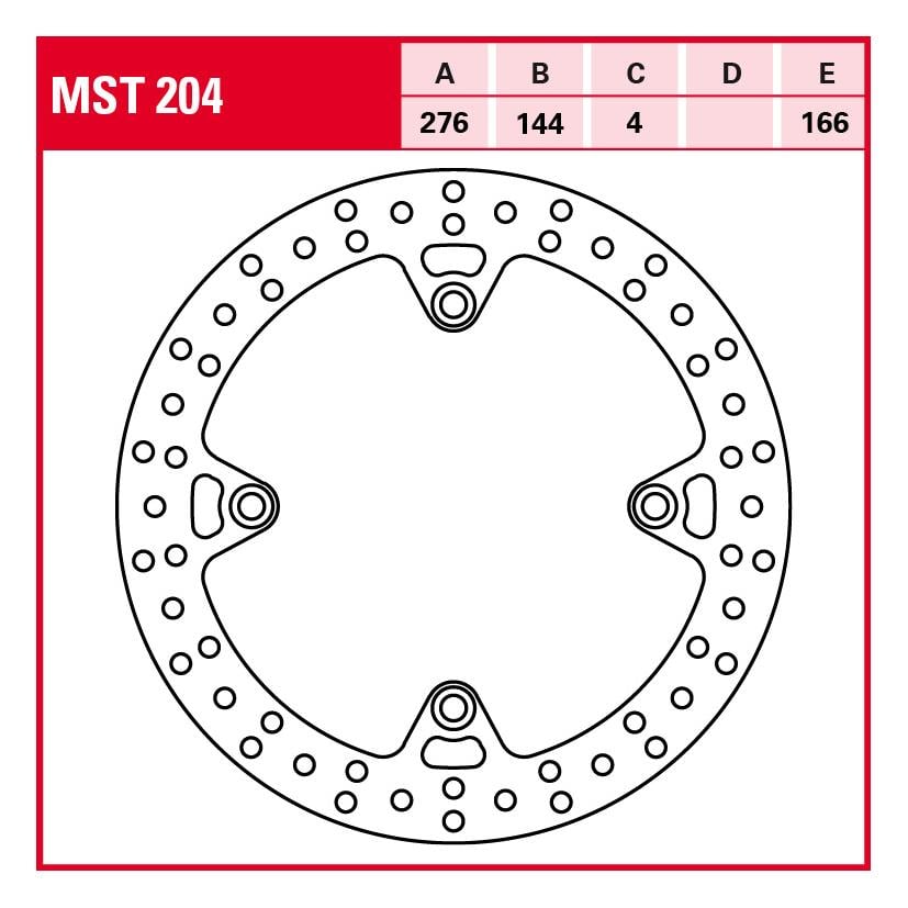 TRW Lucas Bremsscheibe Street starr MST204 276/144/166/4mm von TRW Lucas