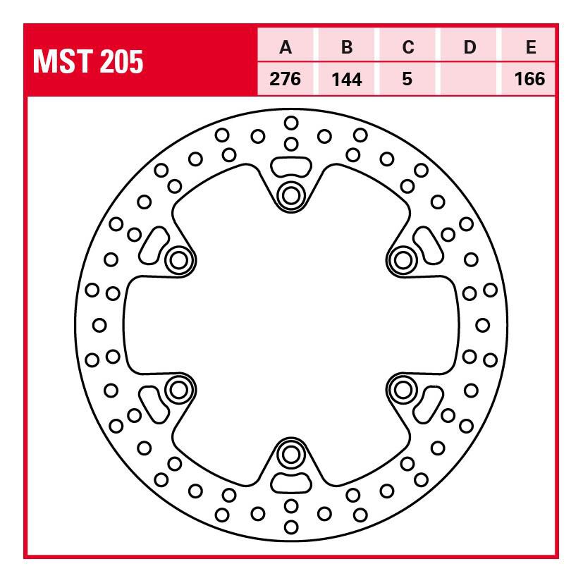 TRW Lucas Bremsscheibe Street starr MST205 276/144/166/5mm von TRW Lucas