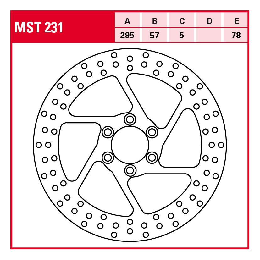 TRW Lucas Bremsscheibe Street starr MST231 295/57/78/5mm von TRW Lucas