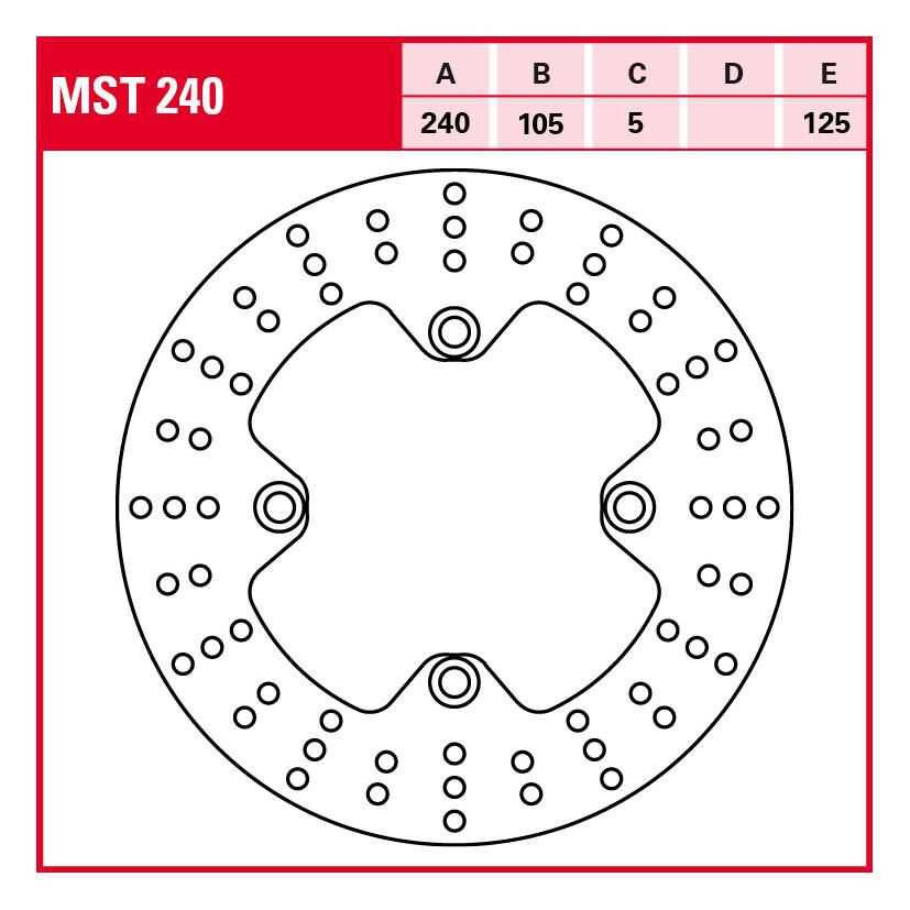 TRW Lucas Bremsscheibe Street starr MST240 240/105/125/5mm von TRW Lucas