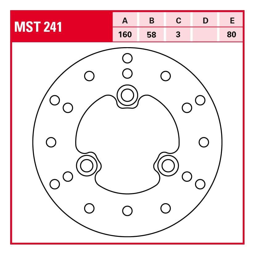 TRW Lucas Bremsscheibe Street starr MST241 160/58/80/3mm von TRW Lucas