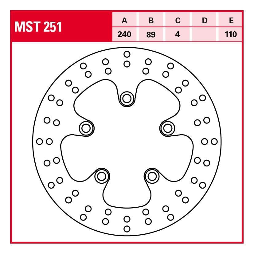 TRW Lucas Bremsscheibe Street starr MST251 240/89/110/4mm von TRW Lucas