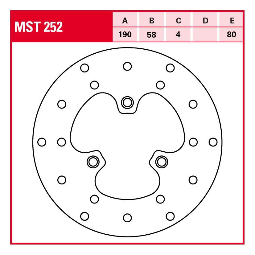 TRW Lucas Bremsscheibe Street starr MST252 190/58/80/4mm von TRW Lucas