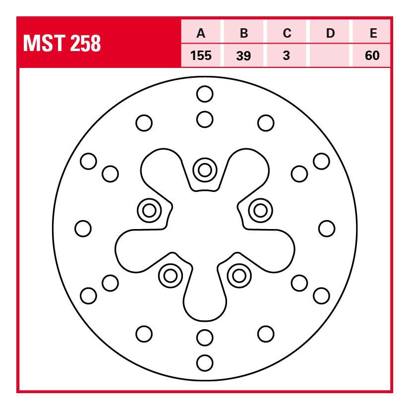 TRW Lucas Bremsscheibe Street starr MST258 155/39/60/3mm von TRW Lucas