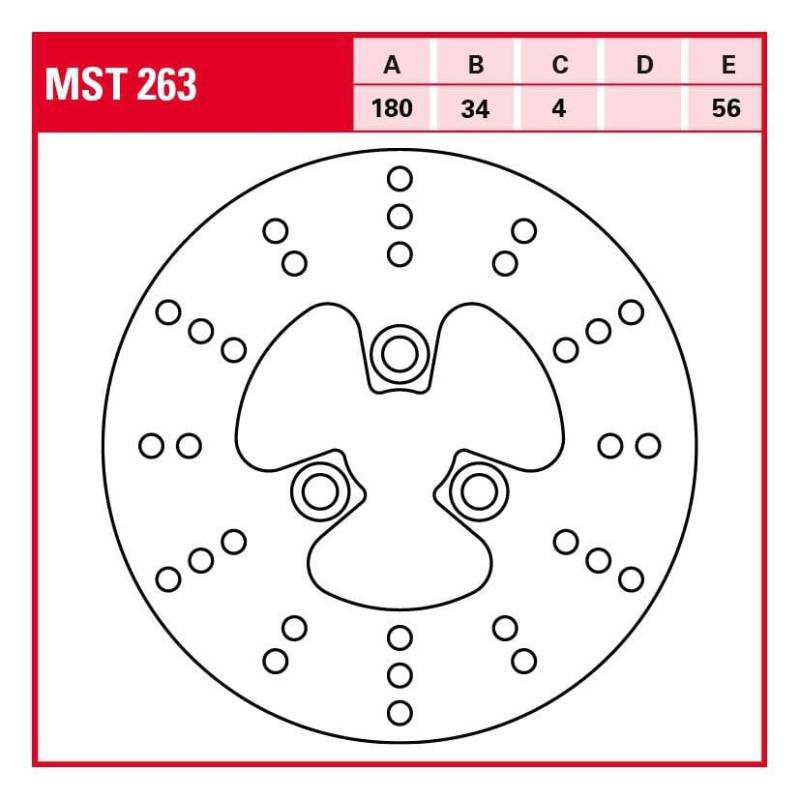 TRW Lucas Bremsscheibe Street starr MST263 180/34/56/4mm von TRW Lucas