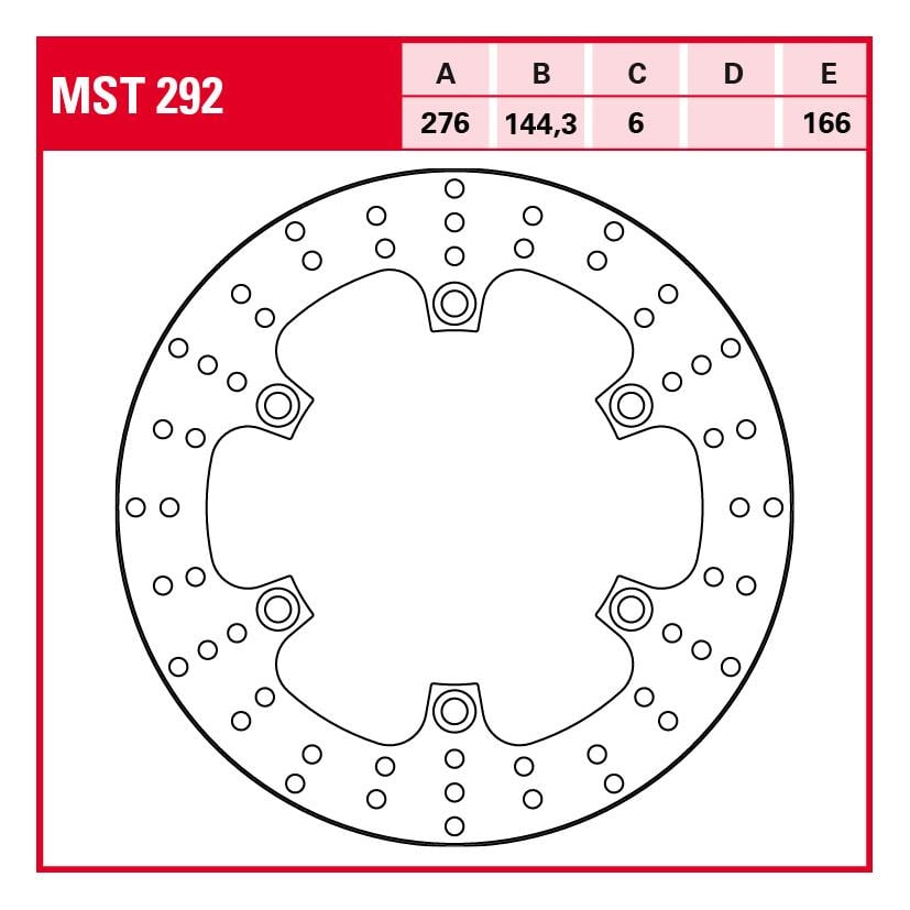 TRW Lucas Bremsscheibe Street starr MST292 276/144,3/166/6mm von TRW Lucas