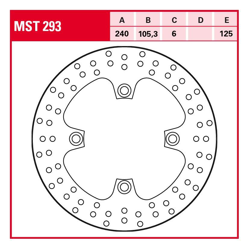 TRW Lucas Bremsscheibe Street starr MST293 240/105,3/125/6mm von TRW Lucas