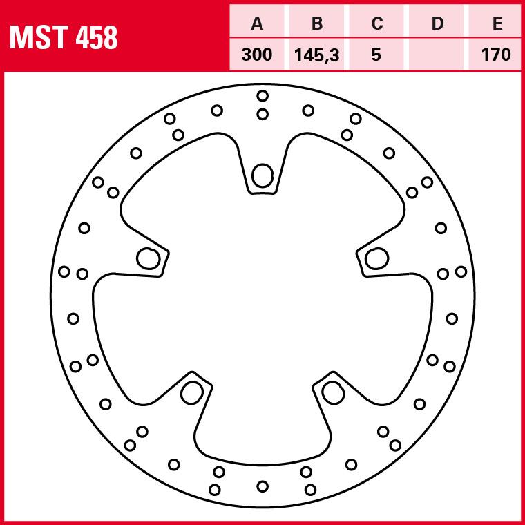 TRW Lucas Bremsscheibe Street starr MST458 300/145,3/170/5mm von TRW Lucas