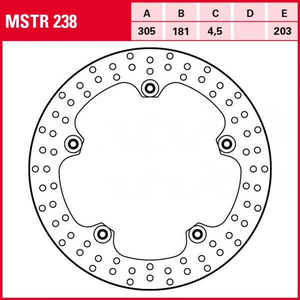 TRW Lucas Bremsscheibe Street starr MSTR238 305/181/203/4,5mm von TRW Lucas