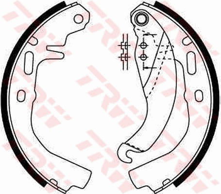 Bremsbackensatz Hinterachse TRW GS6186 von TRW