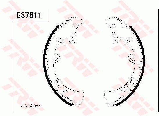 Bremsbackensatz Hinterachse TRW GS7811 von TRW