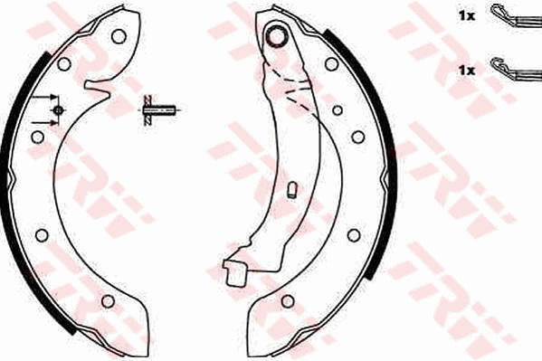 Bremsbackensatz Hinterachse TRW GS8620 Bremsbackensatz Hinterachse TRW GS8620 von TRW