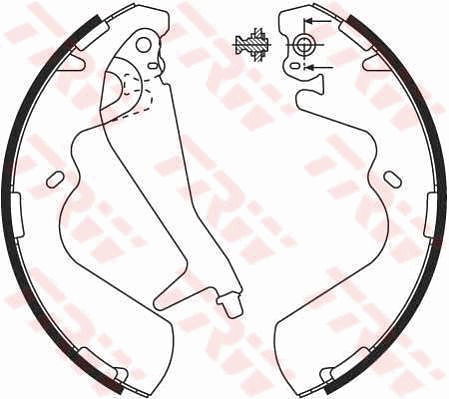 Bremsbackensatz Hinterachse TRW GS8696 von TRW