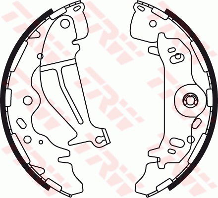 Bremsbackensatz Hinterachse TRW GS8774 von TRW