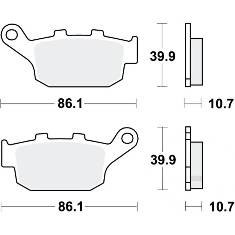 Bremsbeläge bremsklotz sinter scooter trw mcb585srm von TRW