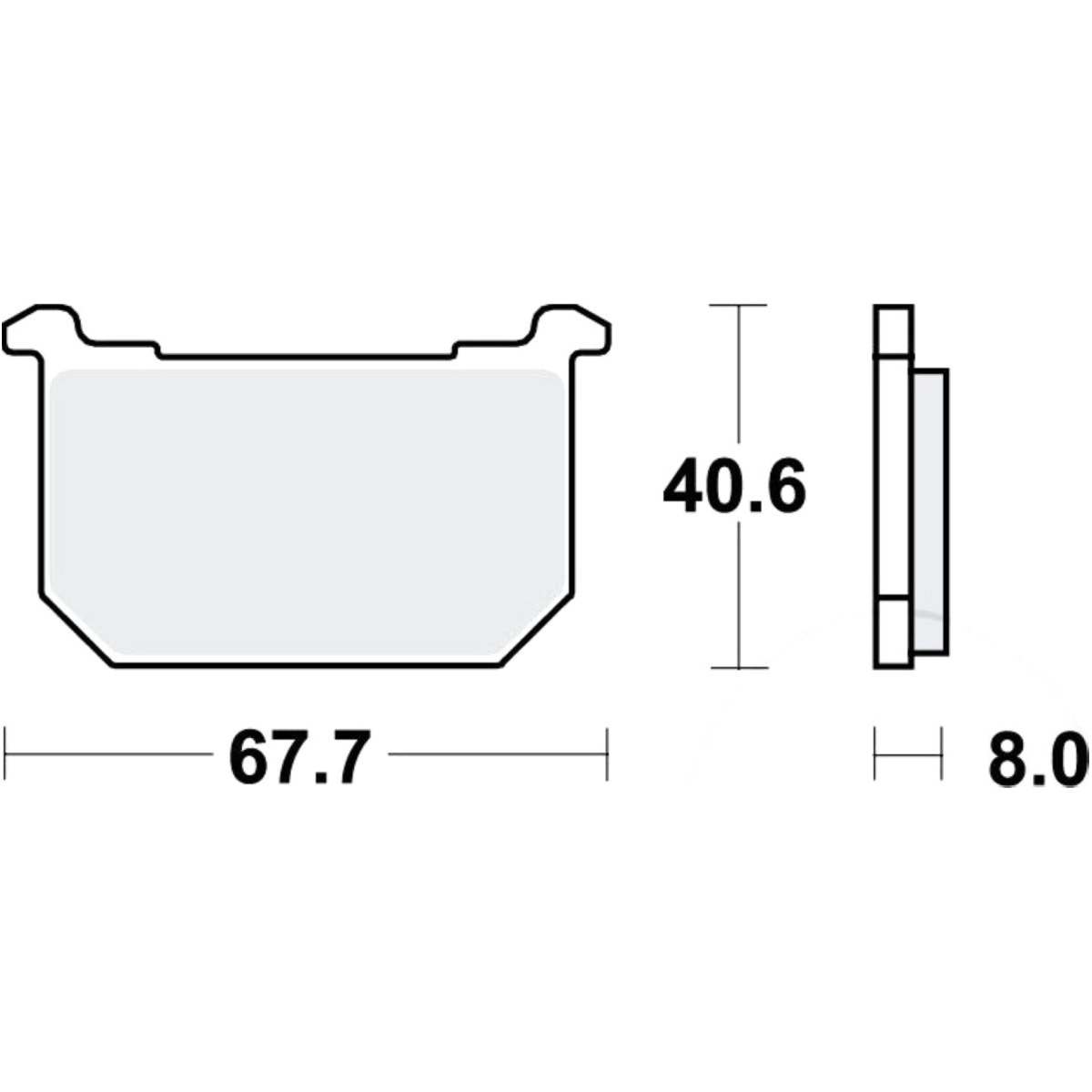 Bremsbeläge bremsklotz standard trw mcb515 von TRW