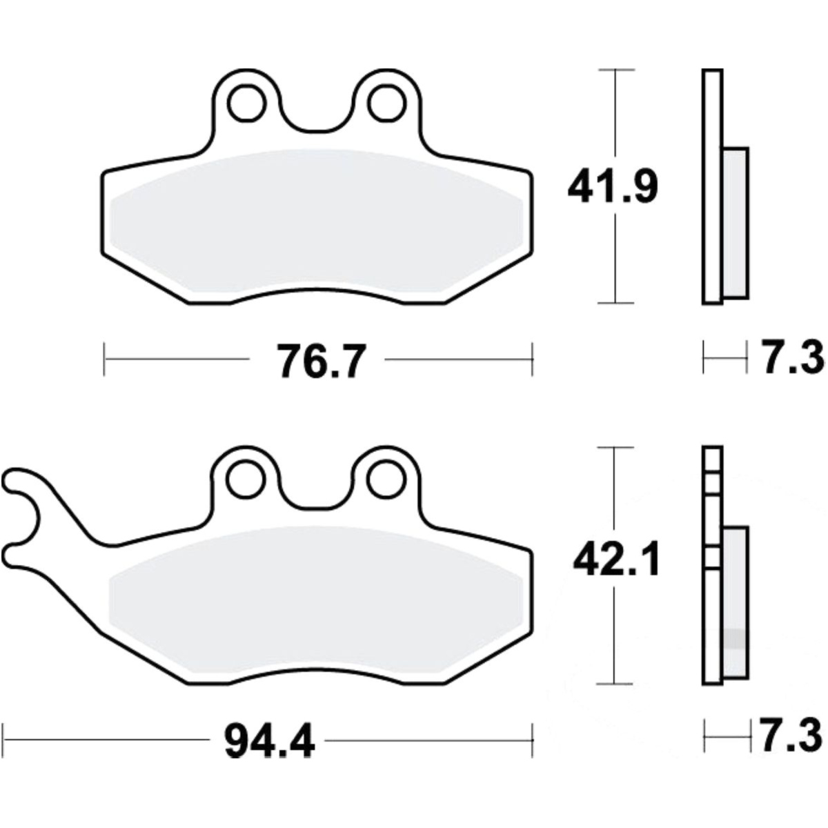 Bremsbeläge bremsklotz standard trw mcb734 von TRW