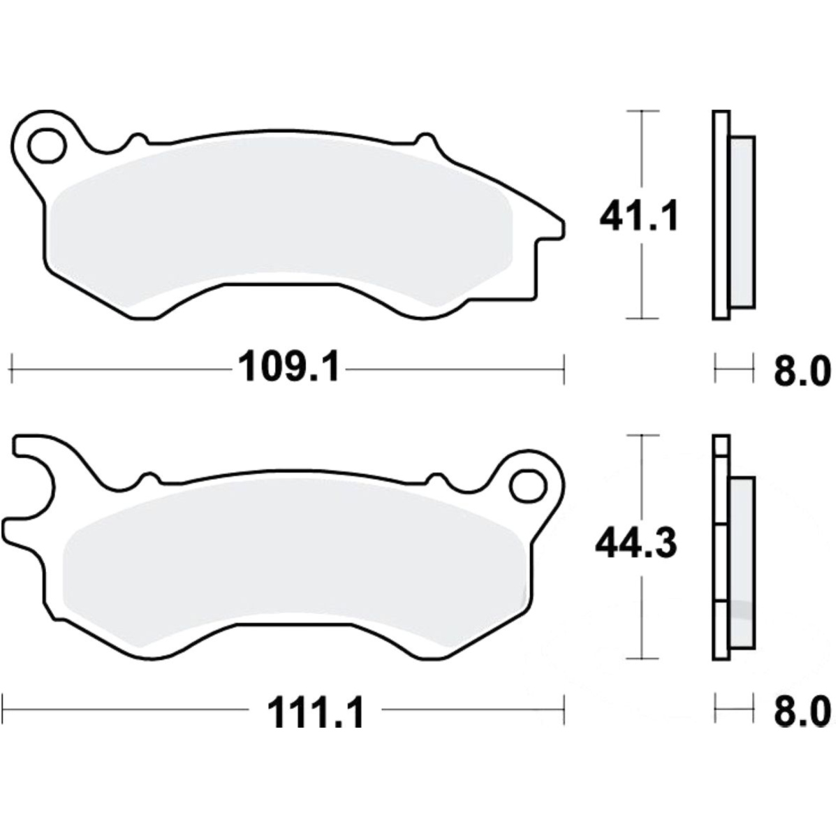 Bremsbeläge bremsklotz standard trw mcb833 von TRW