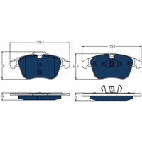 Bremsbelagsatz TRW GDB1683BTE, Hinten von Trw