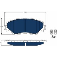 Bremsbelagsatz TRW GDB3425BTE, Vorne von Trw