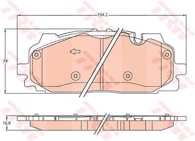 Trw Bremsbelagsatz, Scheibenbremse [Hersteller-Nr. GDB2158] für Audi von TRW