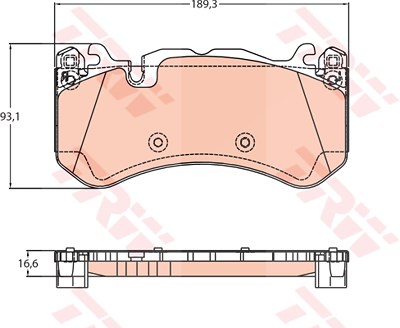 Trw Bremsbelagsatz, Scheibenbremse [Hersteller-Nr. GDB2220] für Mercedes-Benz von TRW