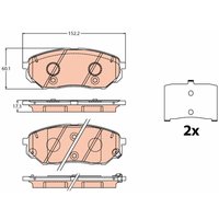 Bremsbelagsatz TRW GDB2195, Vorne von Trw