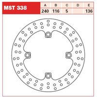 Bremsscheibe TRW MST338, 1 Stück von Trw