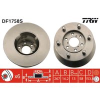 Bremsscheibe TRW DF1758S, 1 Stück von Trw