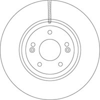 Bremsscheibe TRW DF6545S vorne, belüftet, 1 Stück von Trw