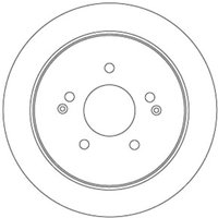 Bremsscheibe TRW DF6901 hinten, voll, 1 Stück von Trw